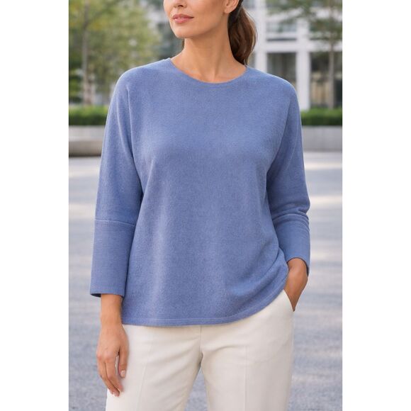 Eileen Fisher Sweaters - Eileen Fisher Blue Cashmere Blend Knit Sweater – Size L